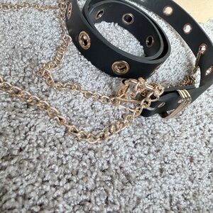 Stylish Black and Gold Women's Belt